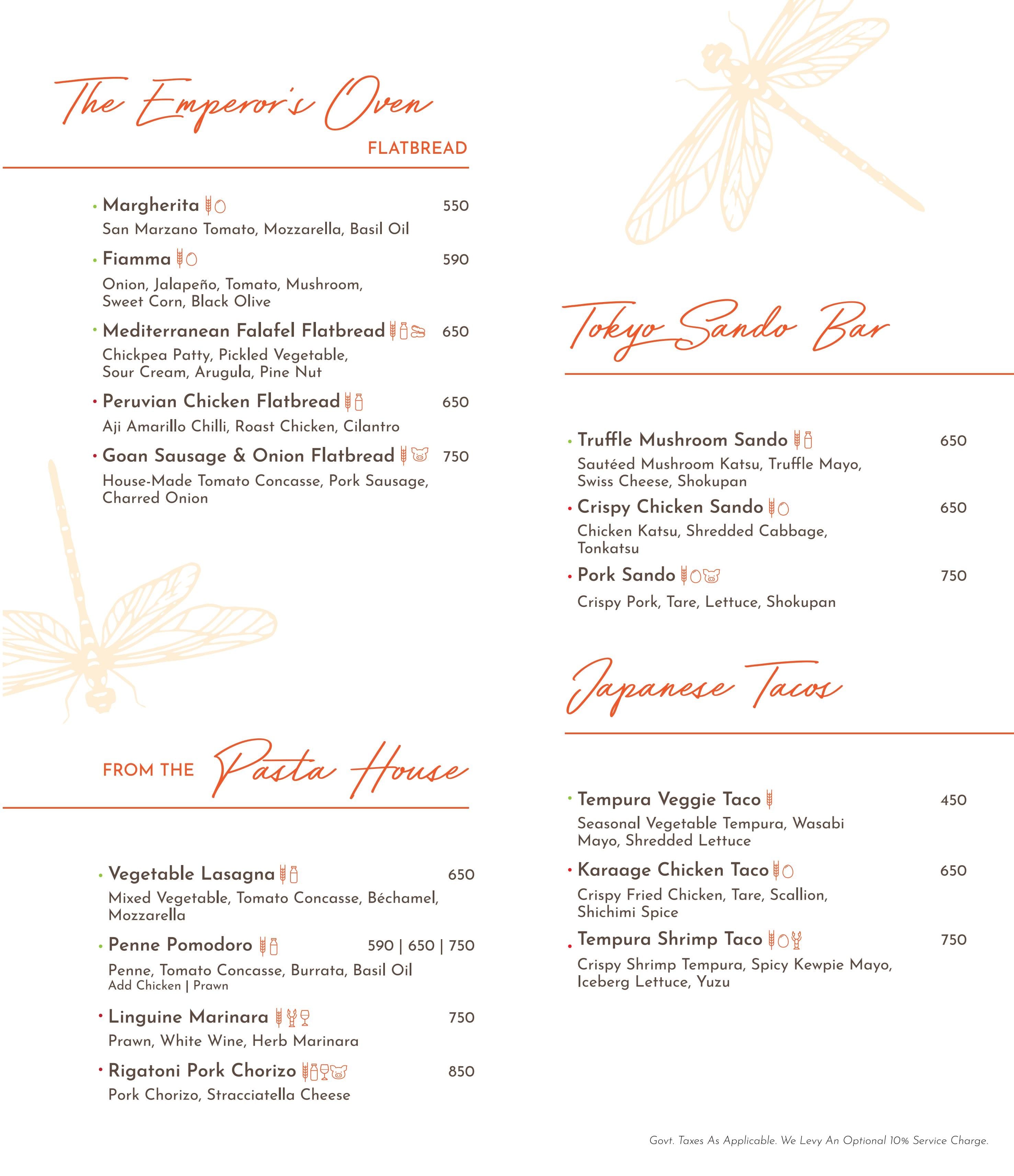 Dining Experience for Two at Novakan, Bengaluru — Food menu