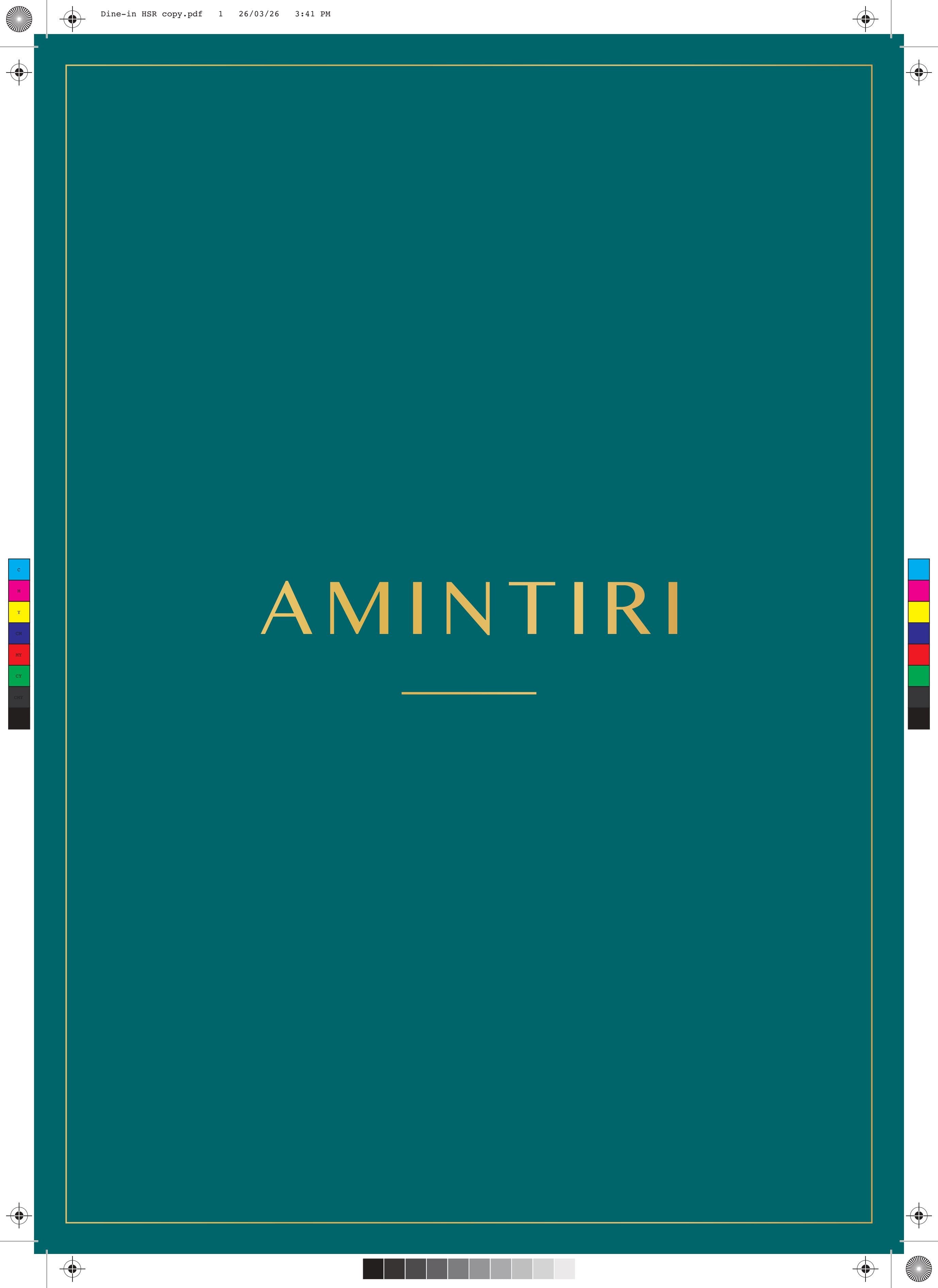 Menu of Amintiri - HSR Layout, HSR, South Bengaluru