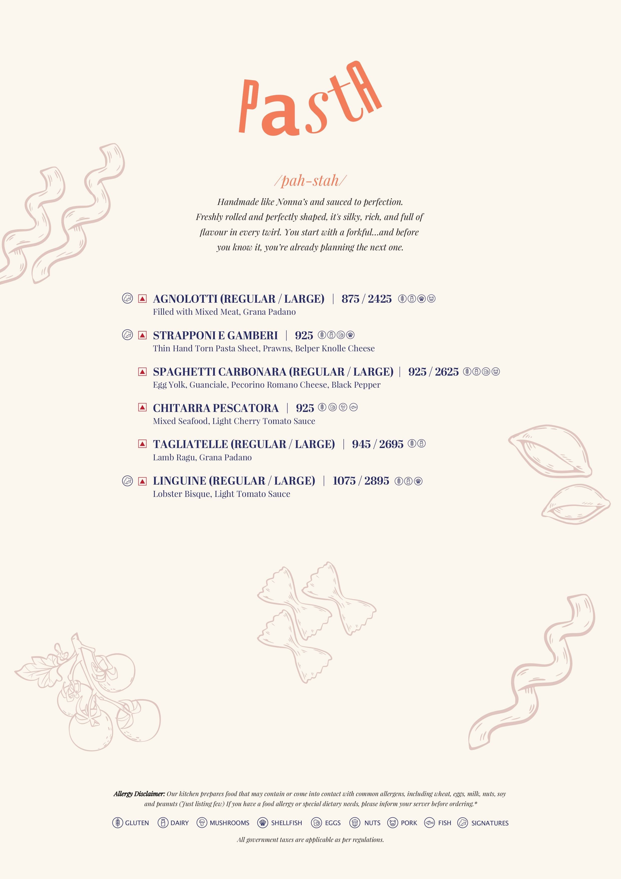 Dining Experience for Two at CinCin, Gurgaon — Food menu