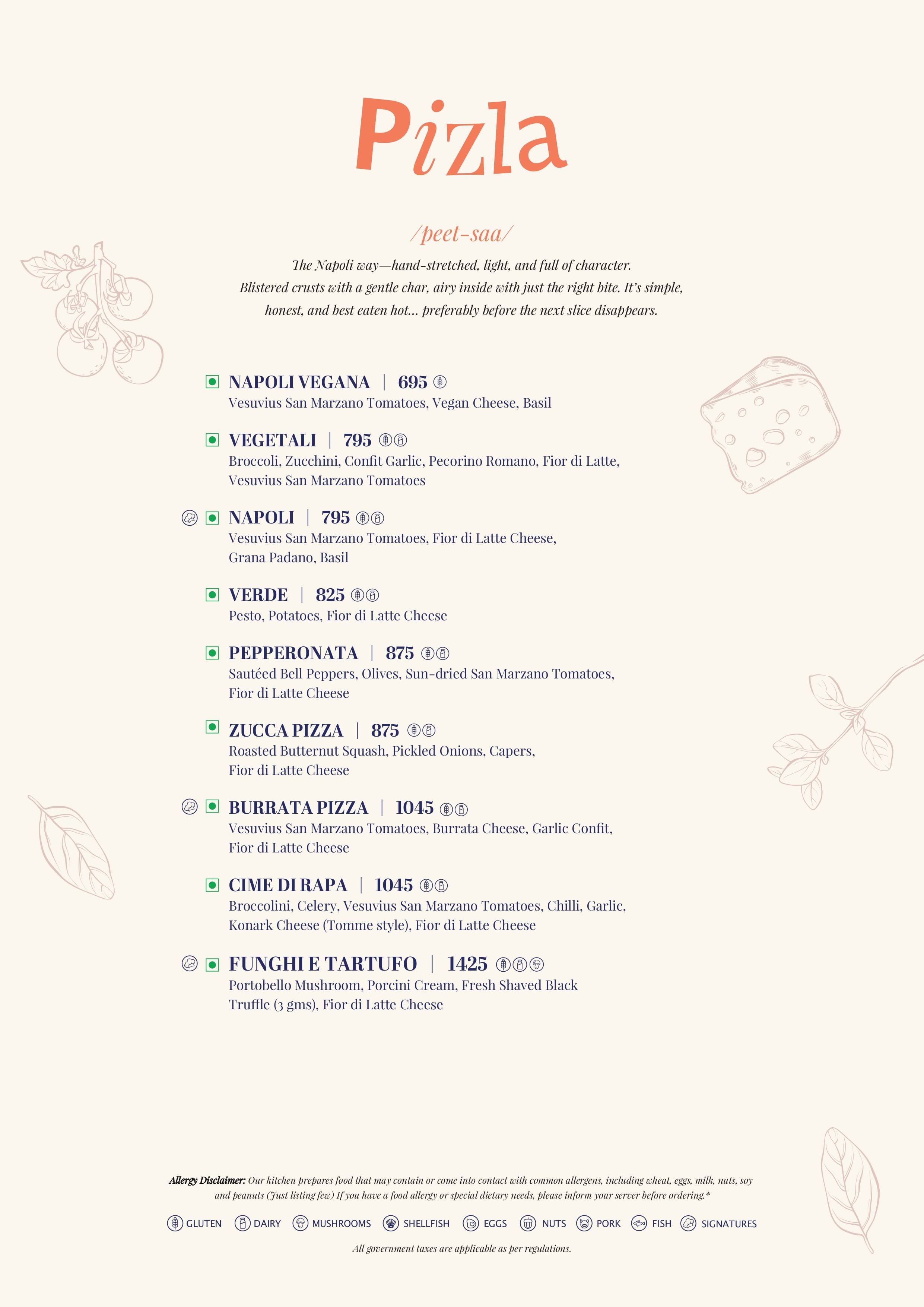 Dining Experience for Two at CinCin, Gurgaon — Food menu