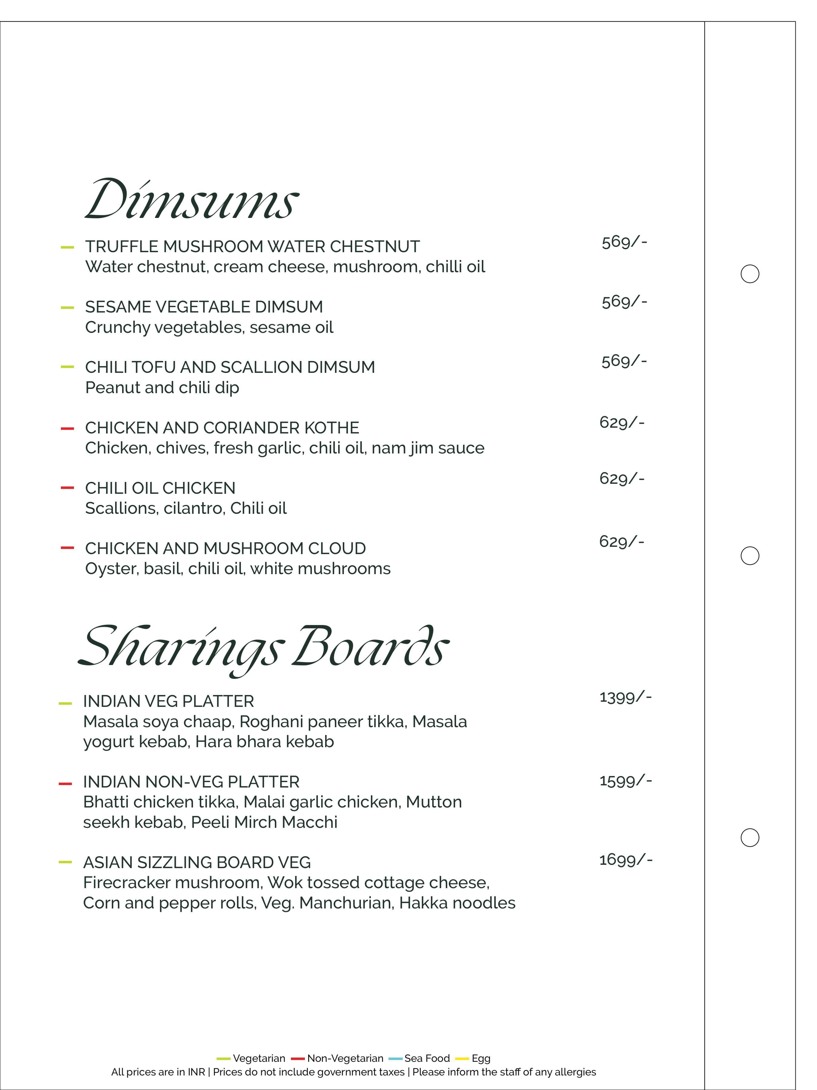 Dining Experience for Two at Romeo Lane Noida Extension, Noida — Food menu