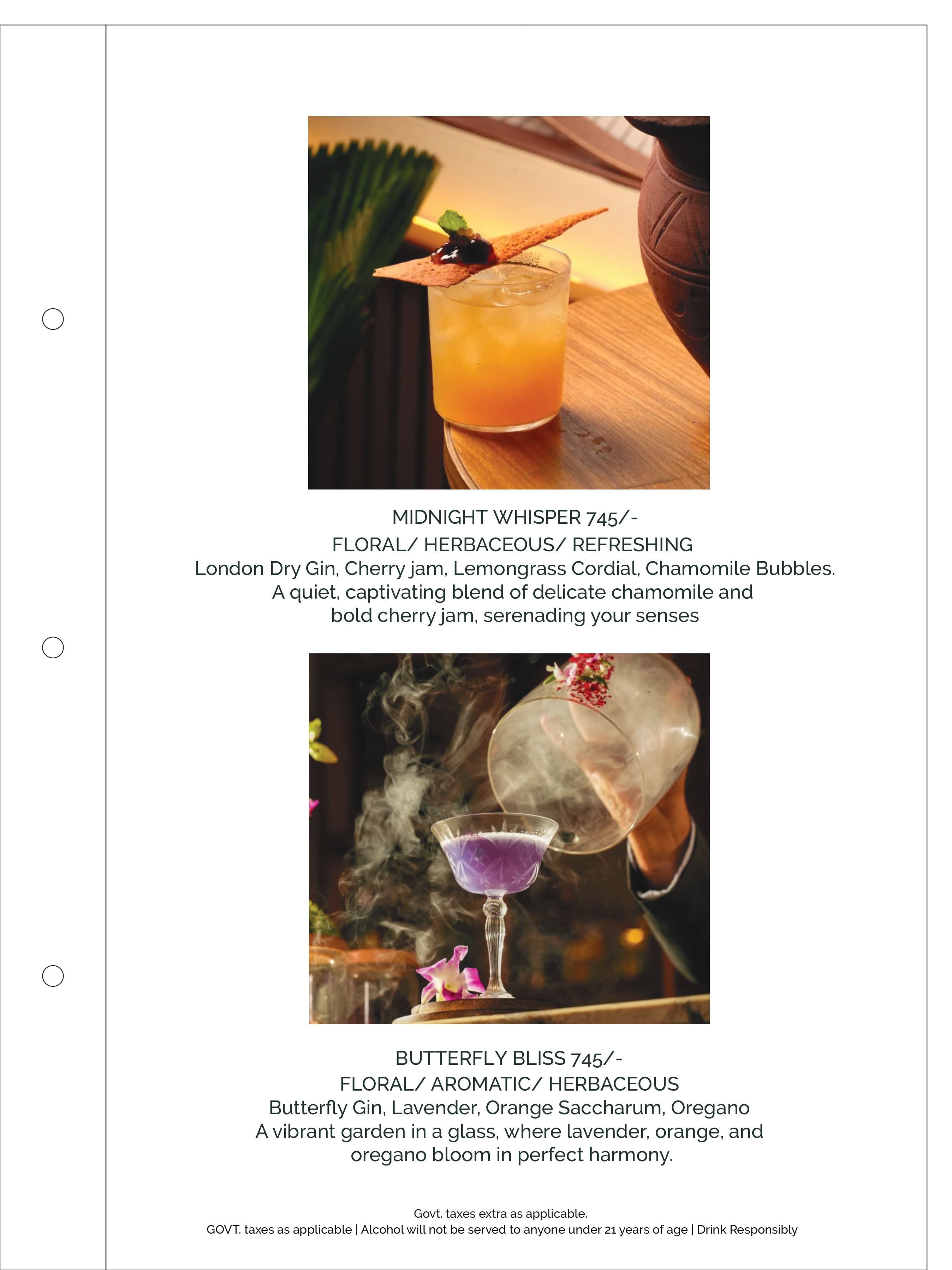 Dining Experience for Two at Romeo Lane Noida Extension, Noida — Beverages menu