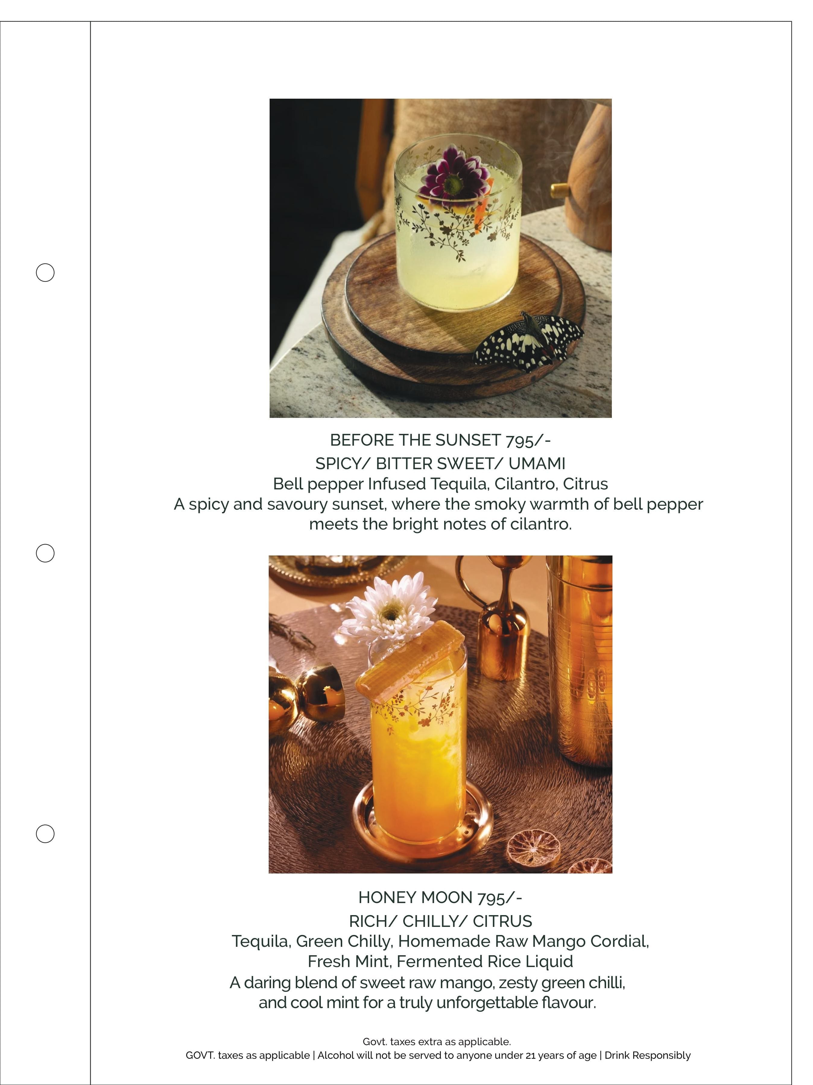 Dining Experience for Two at Romeo Lane Noida Extension, Noida — Beverages menu