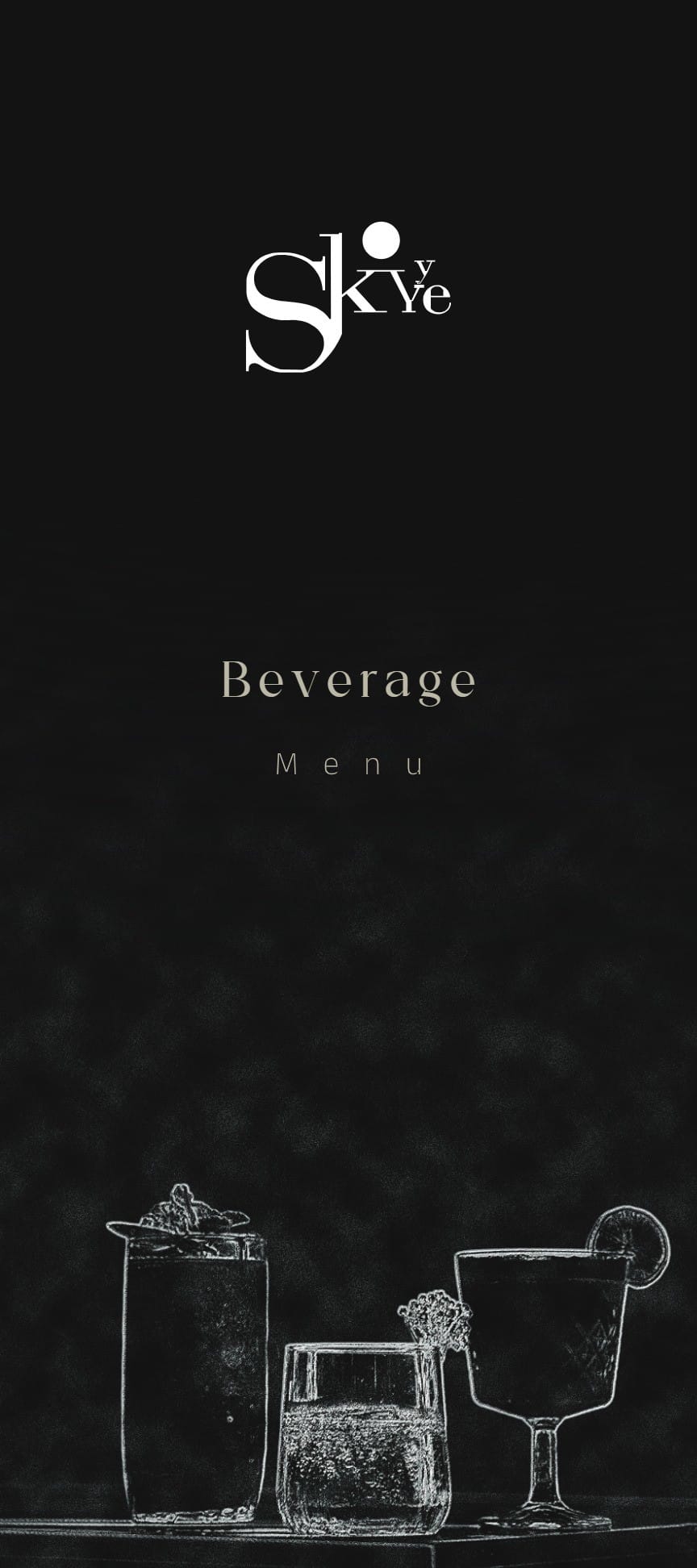 Dining Experience for Two at Skyye, Central Bengaluru — Beverages menu