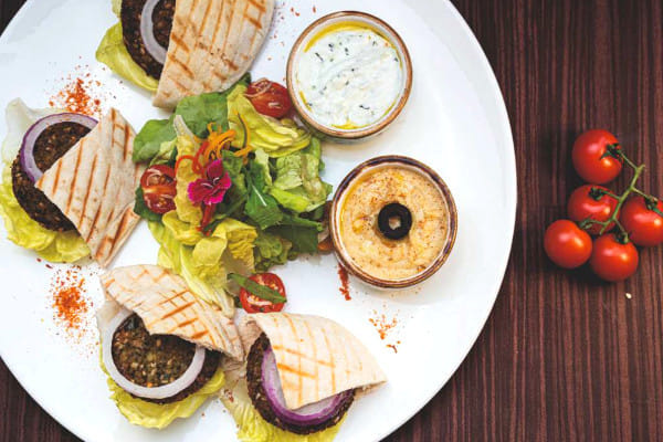 Falafel Hummus and Pita Bread, Alma Bakery & Cafe, Noida
