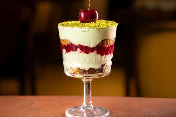 Pistachio and Sour Cherry Tiramisu, Baroke - A Listening Bar, Mumbai