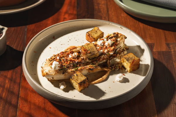 grilled miso napa cabbage caesar, Ode, Worli
