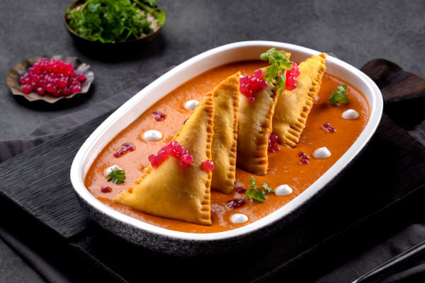 Butter Chicken Samosa, Asha's, Umm Hurair, Bur Dubai