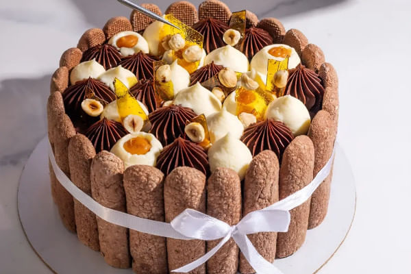Whisky Chocolate Charlotte Cake, Torte - Modern European Kitchen, Gurgaon