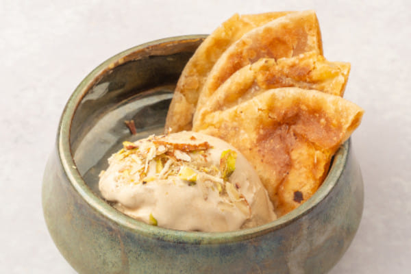 Bobbatlu with Jaggery Ice Cream, Antera Kitchen & Bar, Gachibowli, Hyderabad