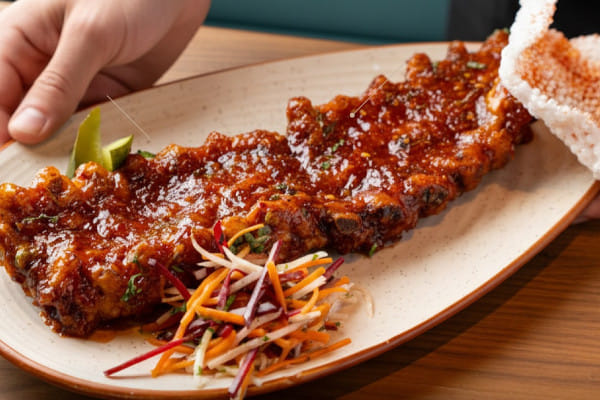 Baby Back Ribs @ Comorin, Two Horizon Center, Golf Course Road