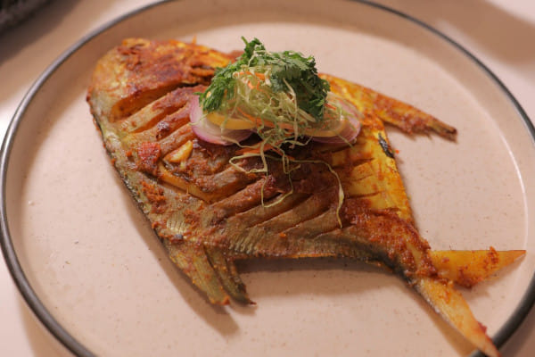 Masala Fried Pomfret, Banjara Goldfinch Hotel, Mumbai