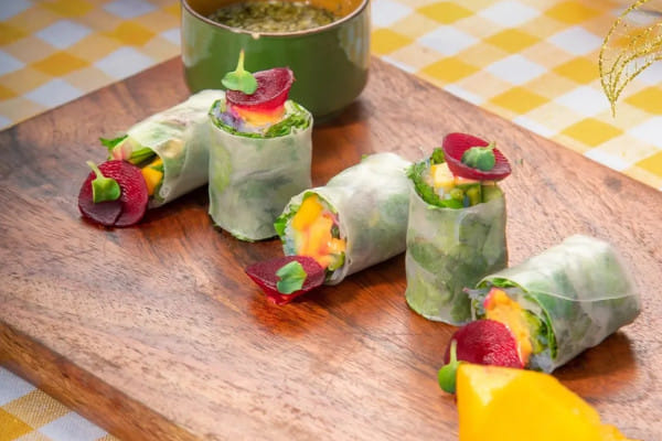 Mango And Avocado Rice Paper Summer Roll @ Chica Loca By Sunny Leone, Sector 129, Noida