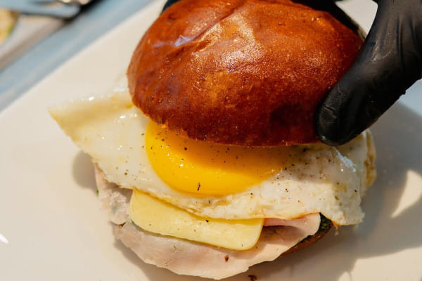 Egg Ham & Cheese Brioche Sandwich, Kitchen Garden by Suzette, Palladium Mall, Lower Parel
